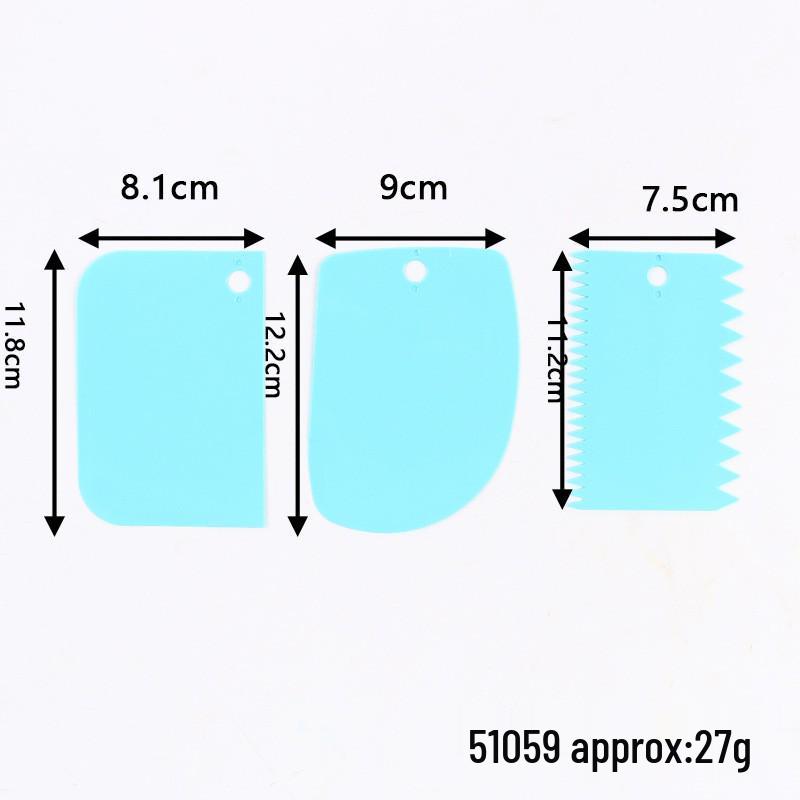 Multifunctional Cake Scraper Set: 6-Piece and 3-Piece Triangular & Cream Scrapers