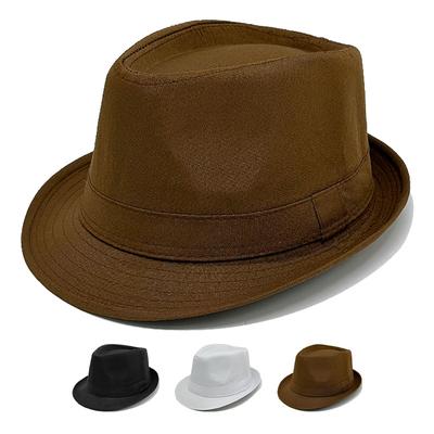 Sombrero de Jazz Topper de Color Sólido Panamá Sombrero para el Sol Hombres Mujeres Pareja Pareja Sombrero para el Sol Británico
