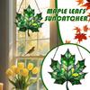 Herbst-Ahornblätter Acryl-Anhänger Sonnenfänger 2D Lichtfänger Für Fenster Ästhetische Wanddekoration Anhänger Thanksgiving Dekoration