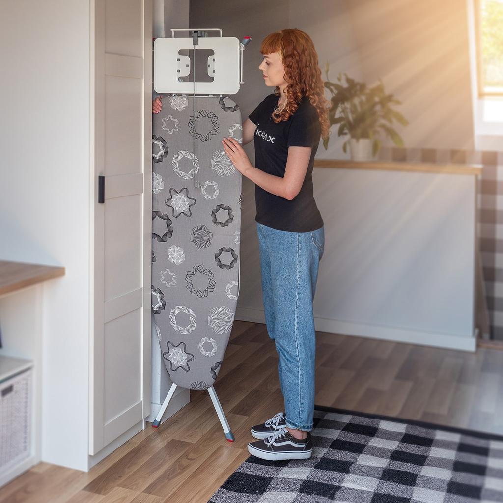 KADAX Deska Do Prasowania 120x38cm szeroki Blat Składana Uchwyt Na Żelazko