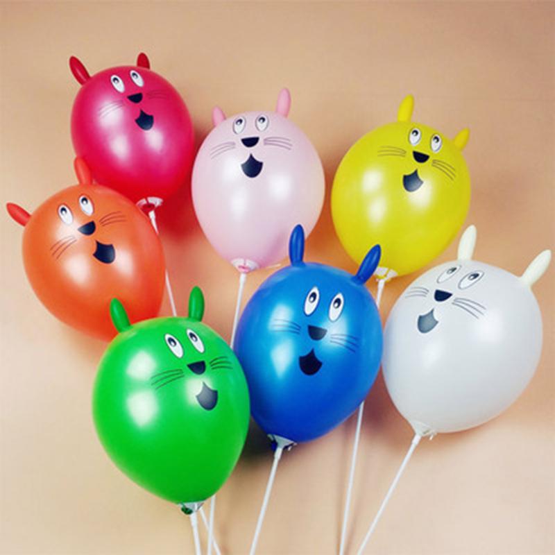New Cute Rabbit Inflatable Ball Birthday Wedding Anniversary Children's Day Party Decoration Latex Balloons Kids Toy Cartoon Amn