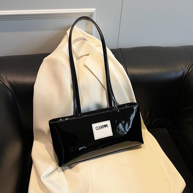 Summer New Commuter Texture Bag Women's Casual Wax Oil Shoulder Bag Underarm Temperament Handbag