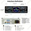 2026 Portable 1 Din Car Radio MP3 Player Touch Screen Auto Radio in-dash Bluetooth USB/SD/AUX-IN Colorful Lights DSP with Voice Assistant Time Display