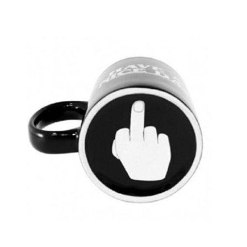 Creative Design White Middle Finger mug,Novelty Style Mixing Coffee Milk Cup Funny Ceramic Mug 300ml Capacity Water Cup 300ml