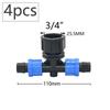 16mm 5/8'' Nastro per Irrigazione a Goccia Valvola di Intercettazione Gomito Raccordo a T Tappo Terminale Connettore a Blocco Filettato Tubo per Irrigazione da Giardino Giunti per Tubo Flessibile