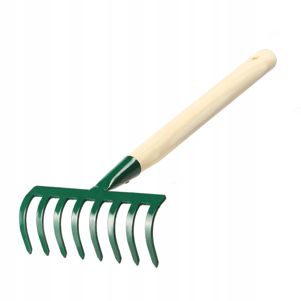 KADAX Metal Garden Rake 6-Tine Handle