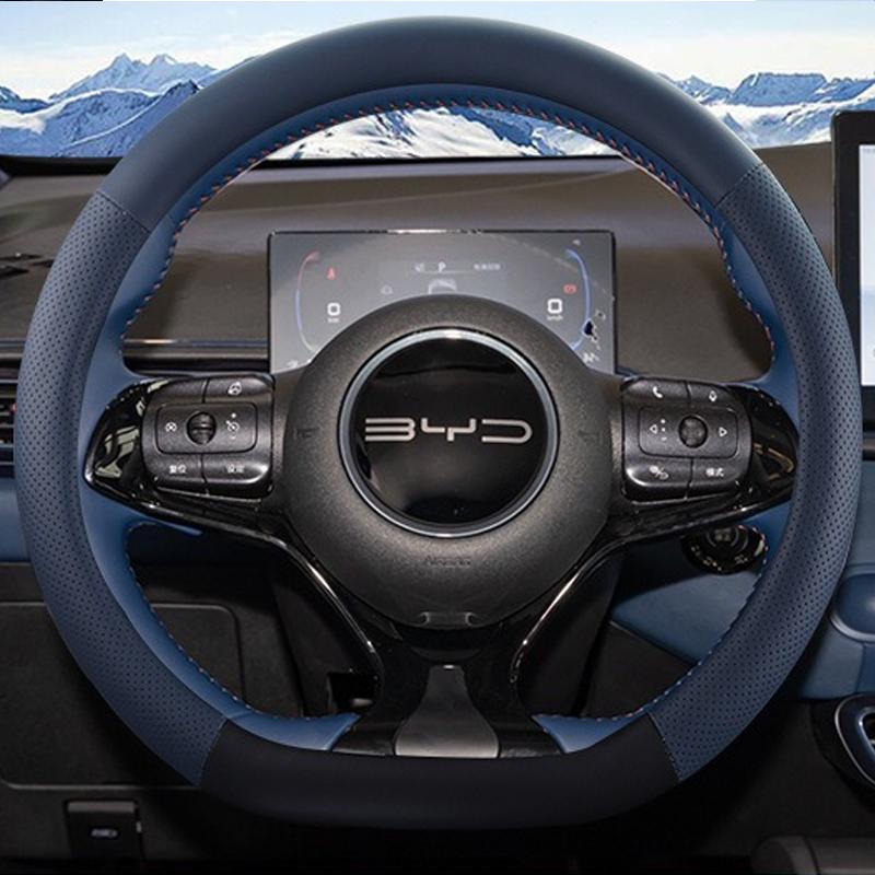 Car Steering Wheel Cover Wrap for BYD DOLPHIN MINI Braid On Steering-Wheel Cover Holder Handbar Protector Auto Cute Accessories