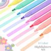 Fruity Scented Highlighters Set of 8, Pastel Chisel Tip Markers for Journaling, Note Taking, School & Office Supplies (8 Pcs)