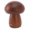 Small Wood Mushroom Lamp USB Charging Cordless Bedside Touch Lamp Portable Dimmable Table Lamp for