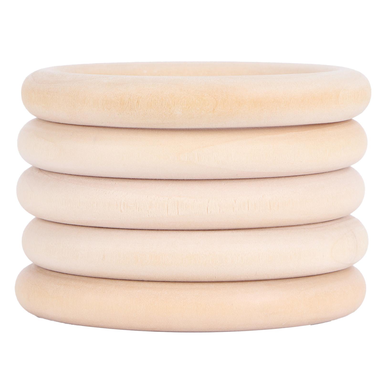 

20Pcs Wood Baby Natural Teething Rings DIY Jewelry Circle Pendant Craft Making Accessory65mm 65mm / 2.6in