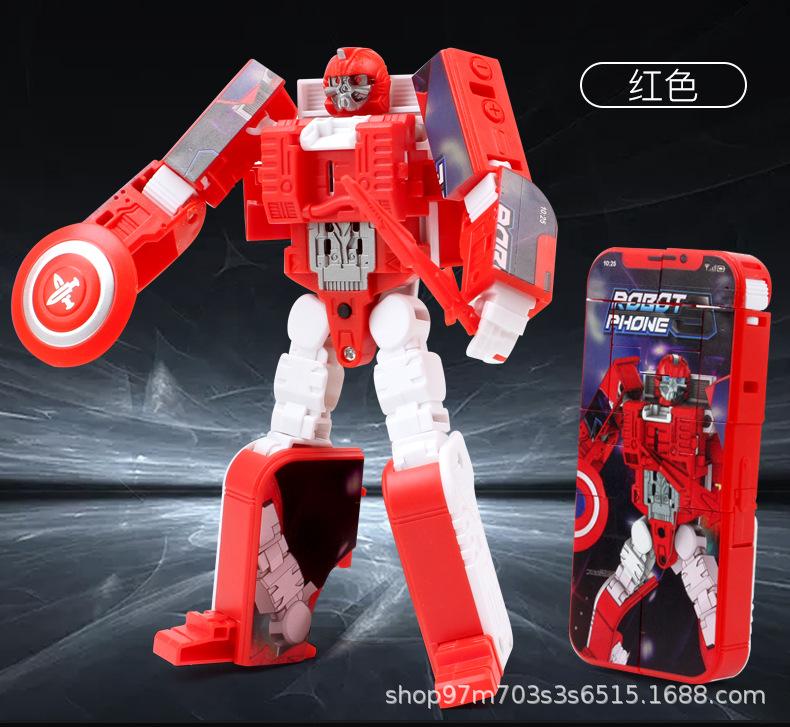 

Children s Creative Transforming Mecha Playthings Mobile Phones Turn Into King Kong Robots Enjoyable Playthings designed for Boys Cool Excellent Gifts красный