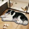 Pet Theme Rug Dog Shaped Rug Special-shaped Animal Floor Mat Cute Puppy Print Rug  Bedroom Decor