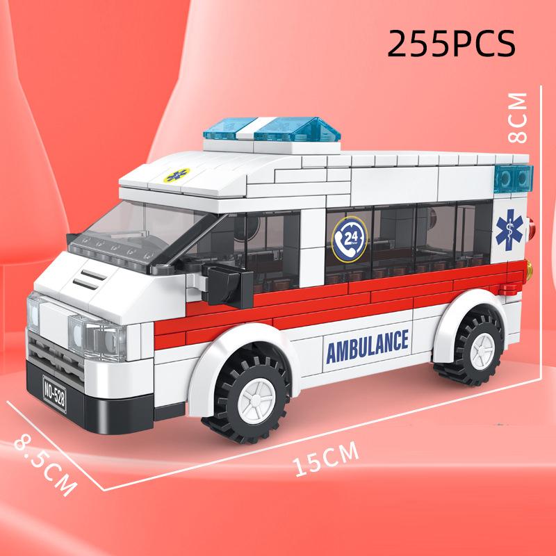 

Городской общественный автомобиль, школьный автобус, строительные блоки, одноэтажные фигурки пассажиров скорой помощи, наборы кирпичей, классическая модель, детская игрушка