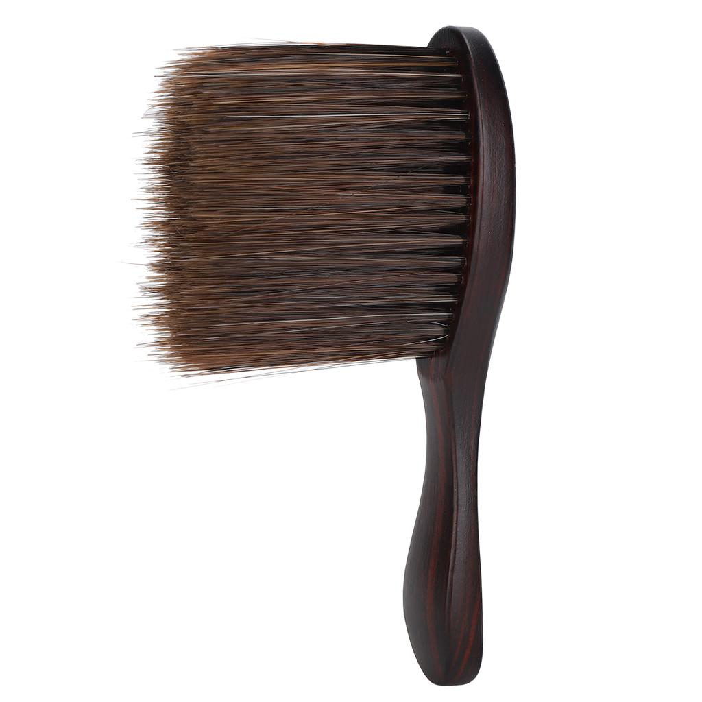 Professional Neck Duster Brush Soft Nylon Bristles Hair Sweeping Brush with Wooden Handle