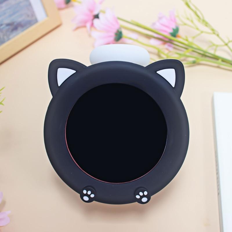 Dustproof Housing Silicone Protector Cover for Alarmo Clock Scratchproof Shell Clock Kitten Ear Pattern Protective Case