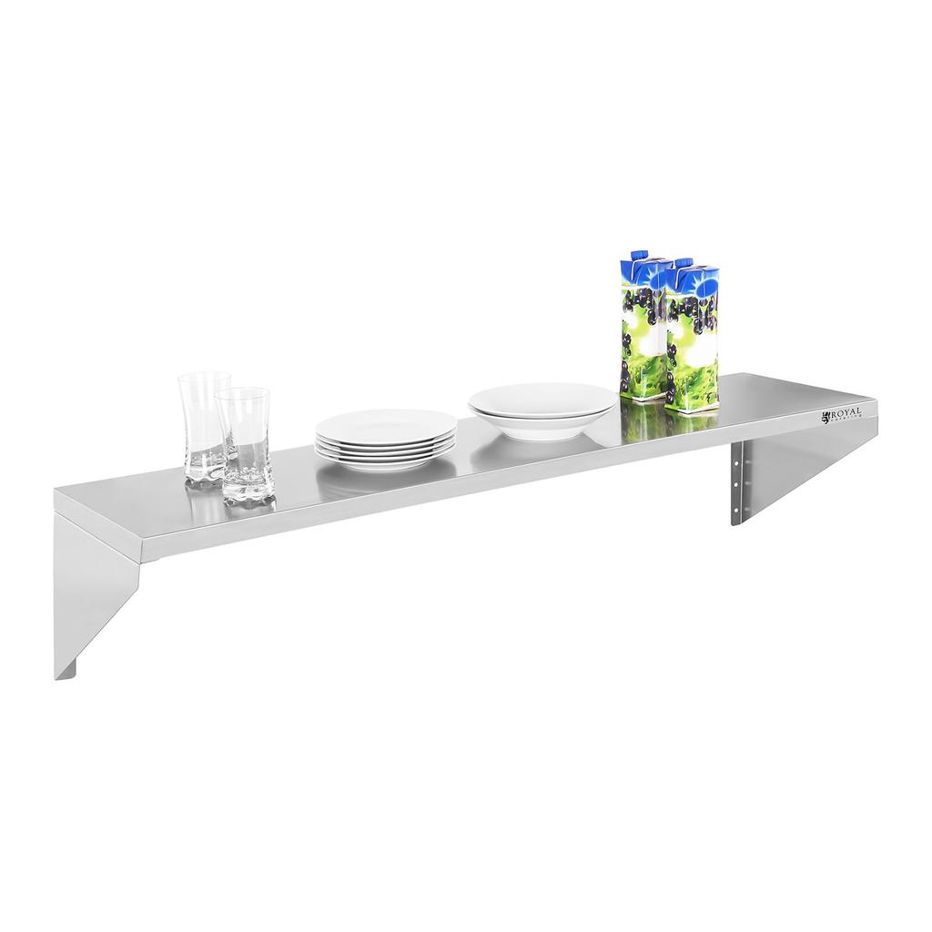 Single Stainless Steel Wall-Mounted Hanging Shelf