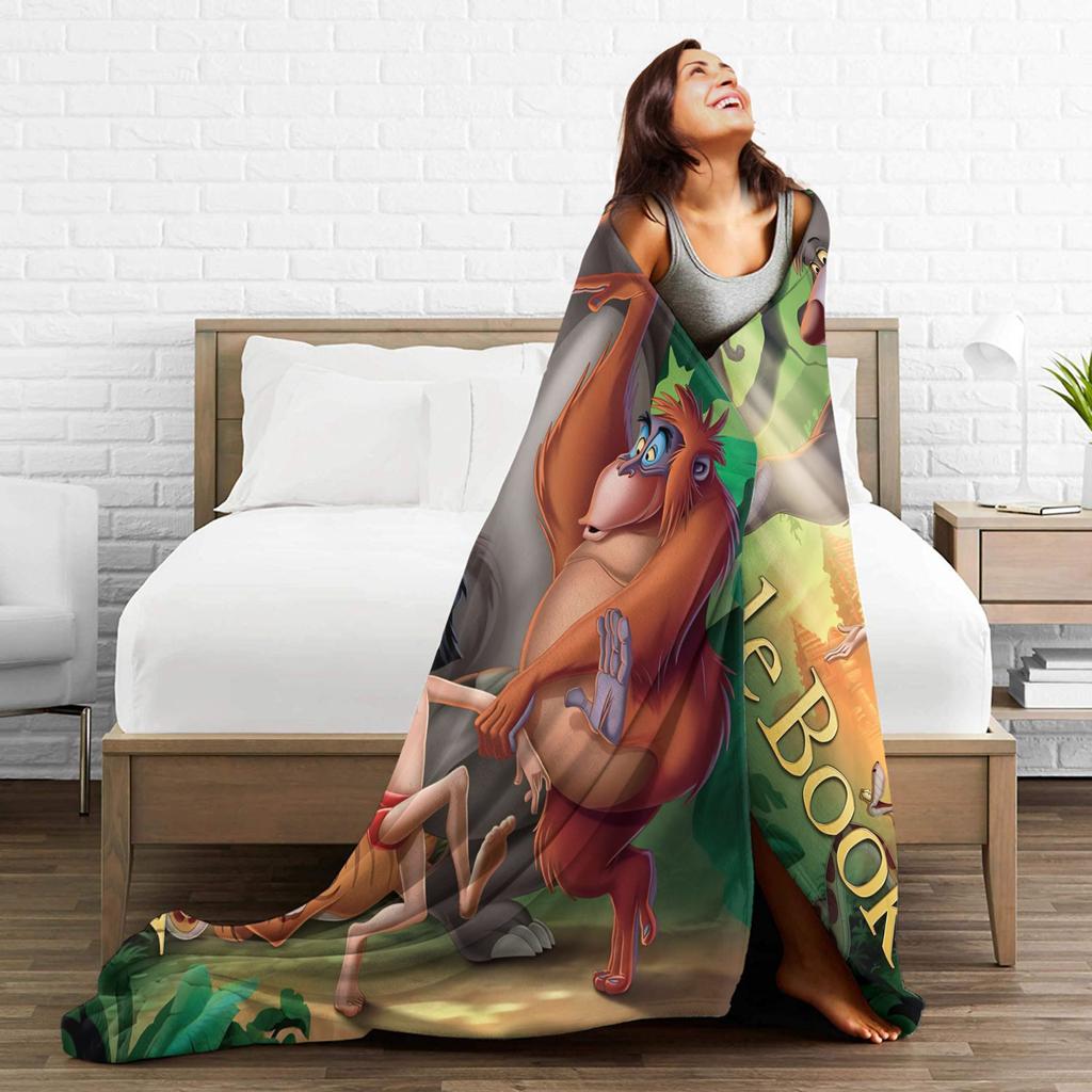 The Jungle Book Super Soft Blankets Picnic Plush Bedding Throws Street Trend Bedroom Flannel Bedspread Sofa Bed Cover