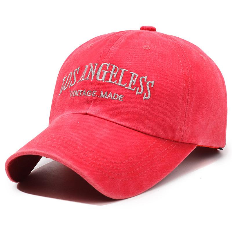 American ins washed versatile baseball cap big head circumference shows small face simple versatile cap deepened curved brim hat