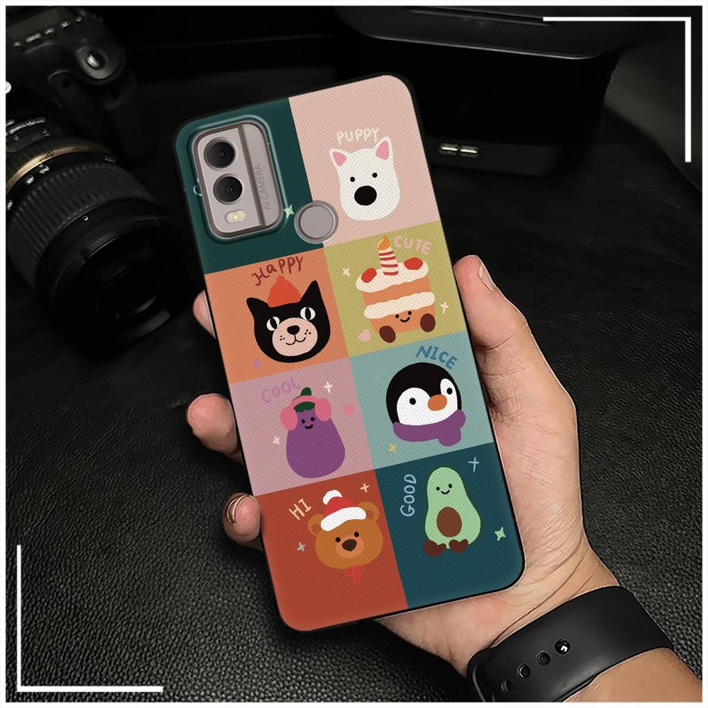 Silicone Animals Phone Case For Nokia C22 Waterproof Protective Anti-dust Cartoon Graffiti Durable Fashion Design Cute