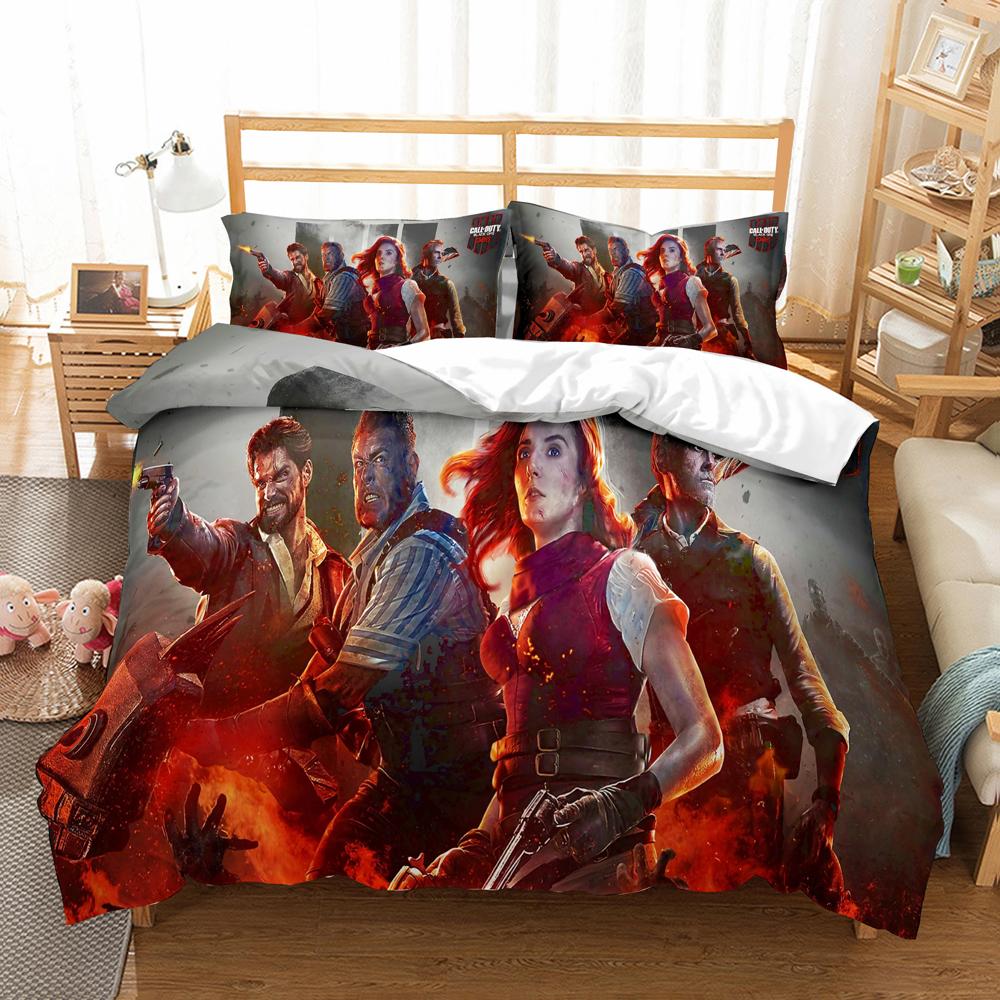 Comforter High Quality Call Duty Game Pattern Printed With Pillow Bedding Set 3D Bed Set For Bedroom Decor