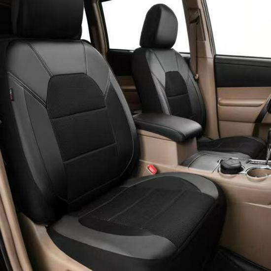 Car Pu Universal Seat Leather Cover With Diamond Quilting Design