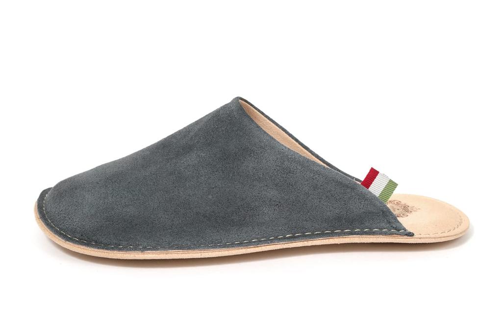 UMAYA Room Leather Genuine Made in Size S [Orobianco] Shoes, Slippers, Leather, Japan, Unisex, Gray/Suede,