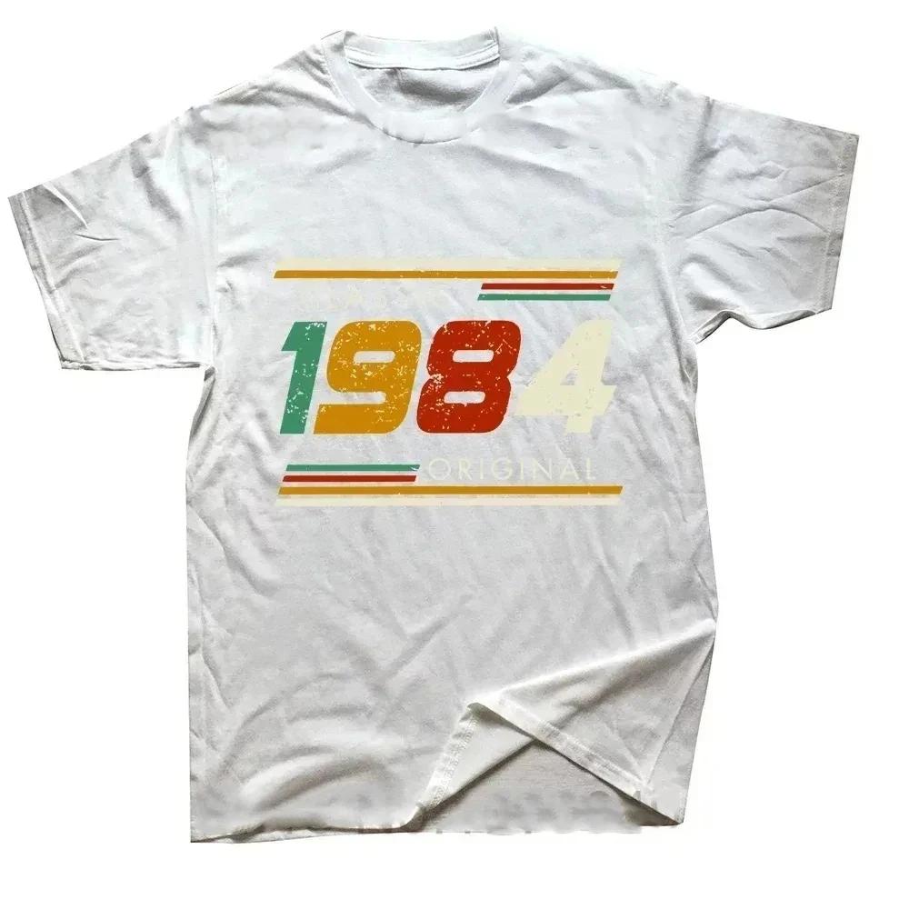 Men Women Birthday Anniversary T-shirts 1984 40th 40 Years Old Limited Edition Vintage Cotton T Shirt Gift Short Sleeve Tee Tops