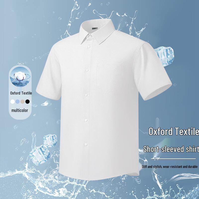 Men s Oxford Short-Sleeve Wrinkle-Free Shirt L 175/92A