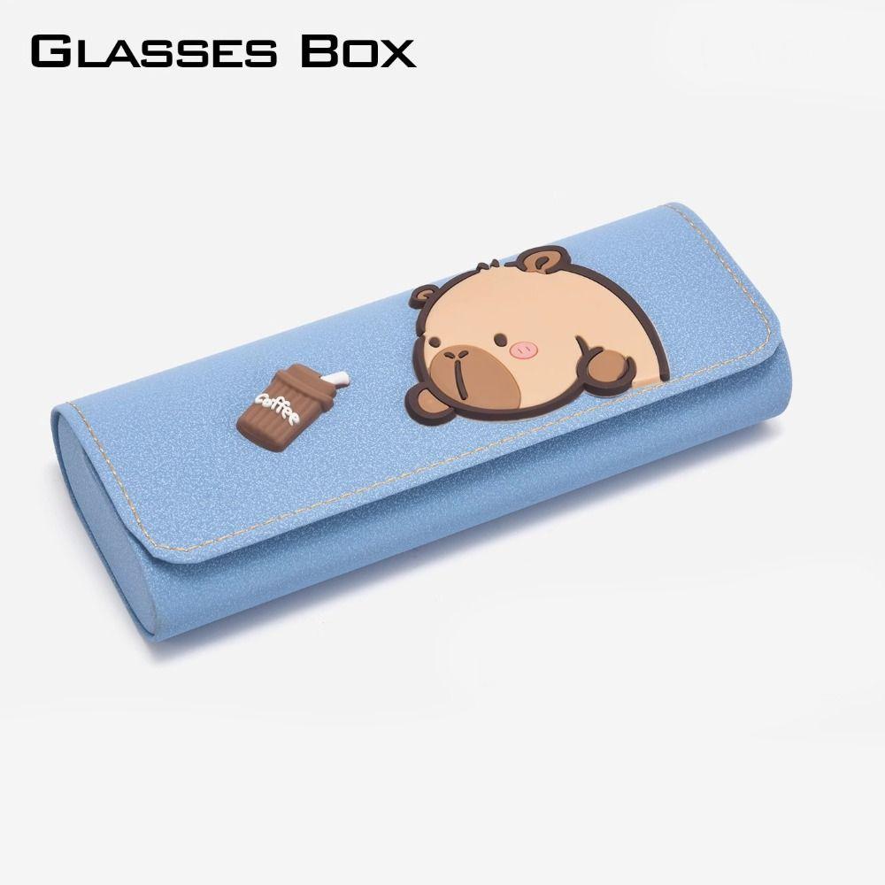 Cute Printing Glasses Case PU Leather Eyeglasses Holder Portable Capibara PU Glasses Box  Daily