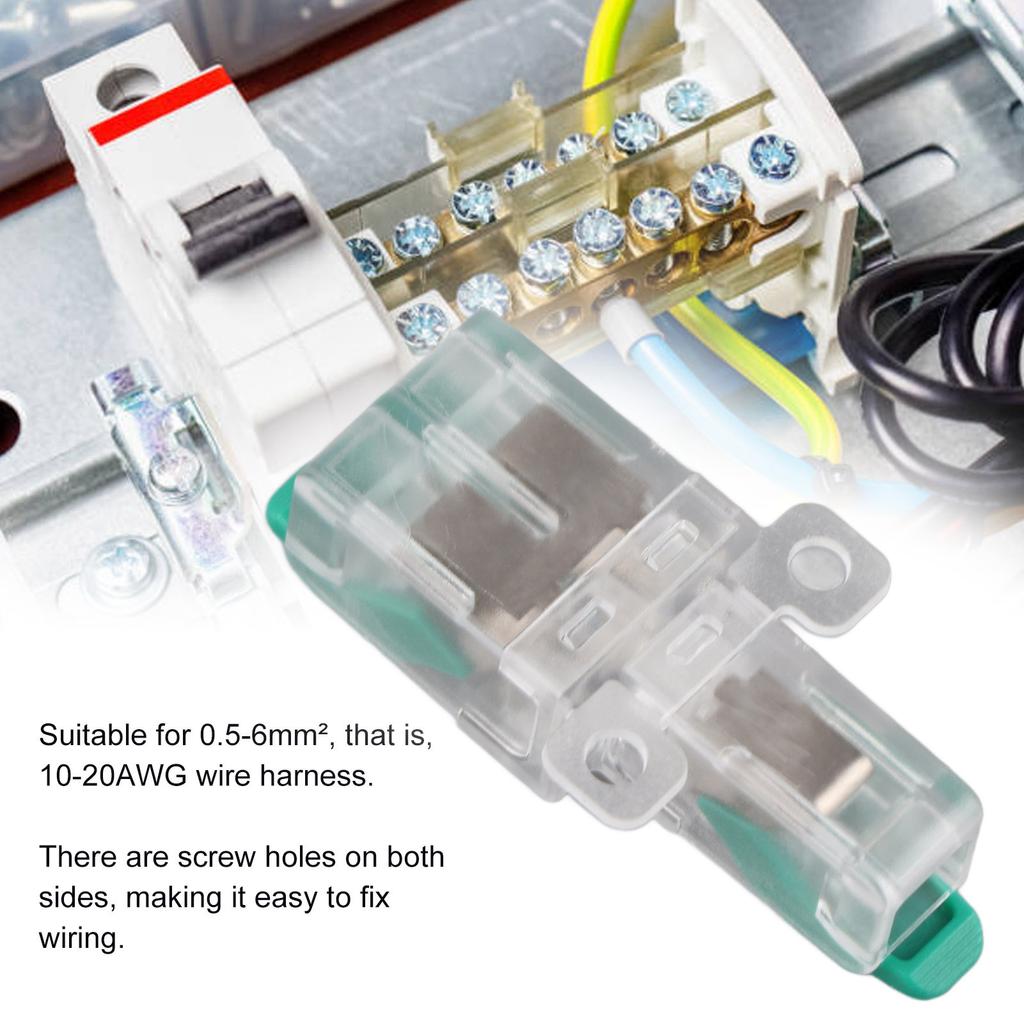 20 Stück Drahtverbinder 1 Eingang 2 Ausgänge Hebel-Drahtverbinder 41A 450V für 0,5-6mm² 10-20AWG Leiterklemmenblock