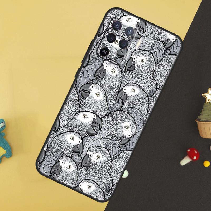 African Grey Parrot For OPPO A78 A98 A58 A54 A74 A94 A76 A96 A5 A9 A52 A72 A77 A79 A53S A57S A15 A16 A17 Case