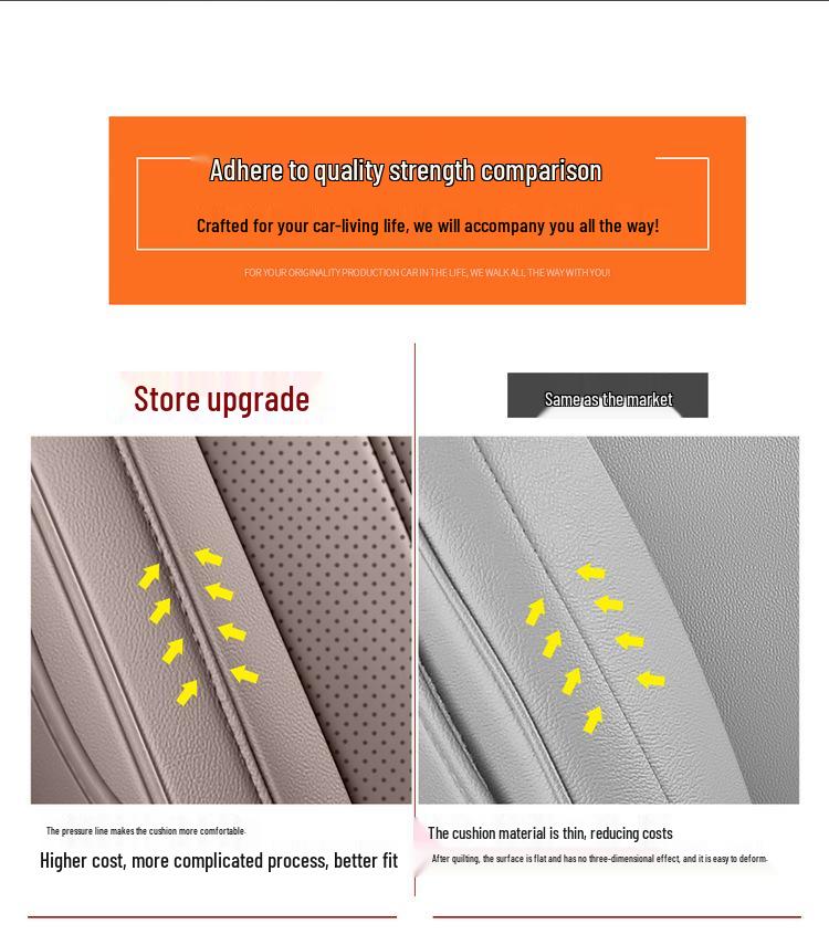 Universal Full Leather Car Seat Cushion for Buick Regal - New Model for All Seasons