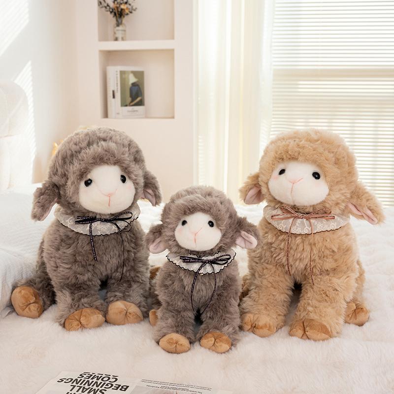 24/35/50cm Cute Sheep Plush Toy Kawaii Cartoon Fluffy Soft Animals Stuffed Doll Sleeping Pillow Accompany Toys Home Decor Gift
