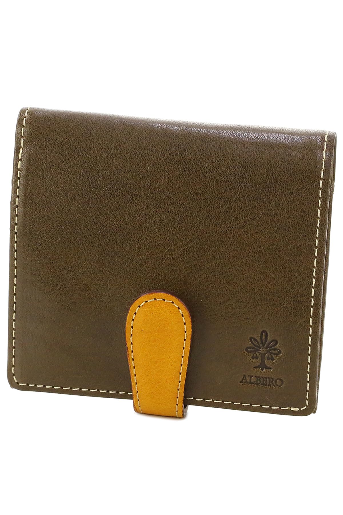 

Bifold Wallet Genuine Leather Olive [Albero] Women s AL-6414-52 оливковий