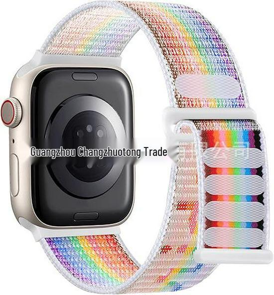 Compatible Apple iWatch11 Double Section Nylon Loop Strap Ultra3 Woven Band