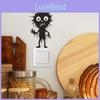 Features Halloween Black Cartoon Switch Sticker Pvc Wall Decor For Room Living