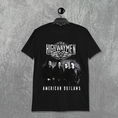 Rare The Highwaymen Band Black Color 1side T-Shirt Unisex Unisex T-Shirt