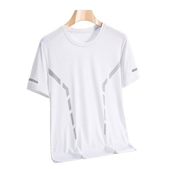 Men Quick Dry Workout Shirts Lightweight Moisture Wicking Top Athletic Gym Tee with Mesh Ventilation for Running Fitness Cooling XXXL белый