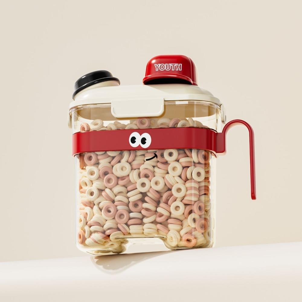 

Moisture-Proof Pet Food Bucket Large Capacity Grain Storage Can Multifunctional Grain Tank Flour 2800ml красный