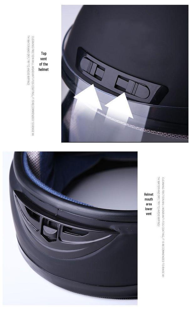 Men's Winter Full-Face Motorcycle Helmet, Warm Unisex, Anti-fog, All-Season, Universal Fit.