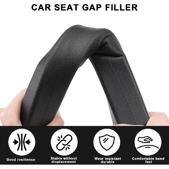 2 Pack Car Seat Gap Filler Car Seat Gap Interior Universal Fit PU Leather Car Seat Gap Plug For Filling Gaps Between Seats And Consoles Stop Things