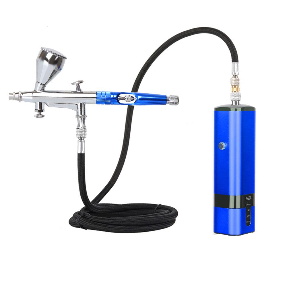 

Model 180 Double Action Airbrush: 0.3mm Nozzle for Craft, Paint, and Tattoo with External Adjustment Air Pump