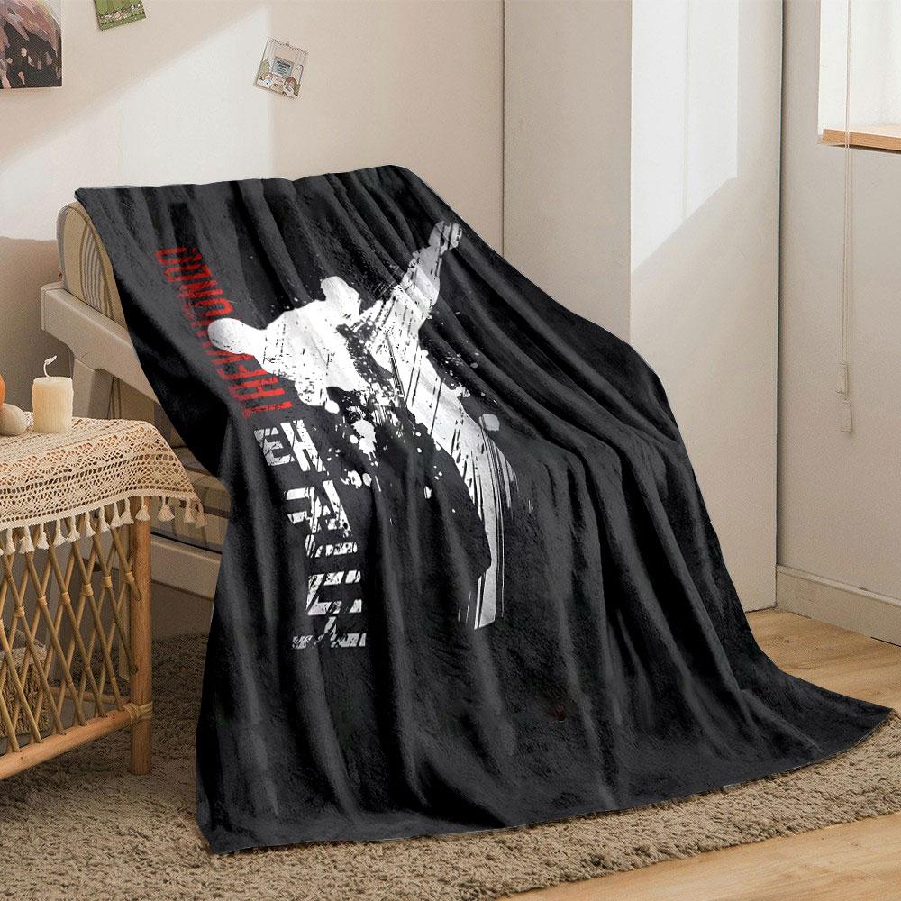 Coperta con Grafica di Calcio Taekwondo Coperta per Camera da Letto per Soggiorno Divano Pausa Pranzo Morbido Plaid per Festival Amico Regalo
