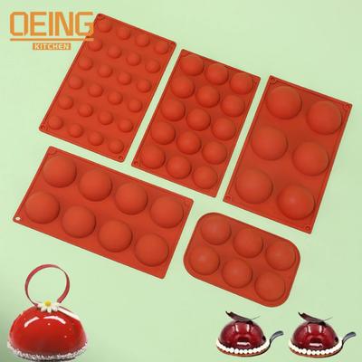 Stampi in Silicone Sferici Rotondi a Mezza Sfera 3D per Fai da Te Cottura Budino Mousse Torta al Cioccolato Stampo Accessori da Cucina Strumenti