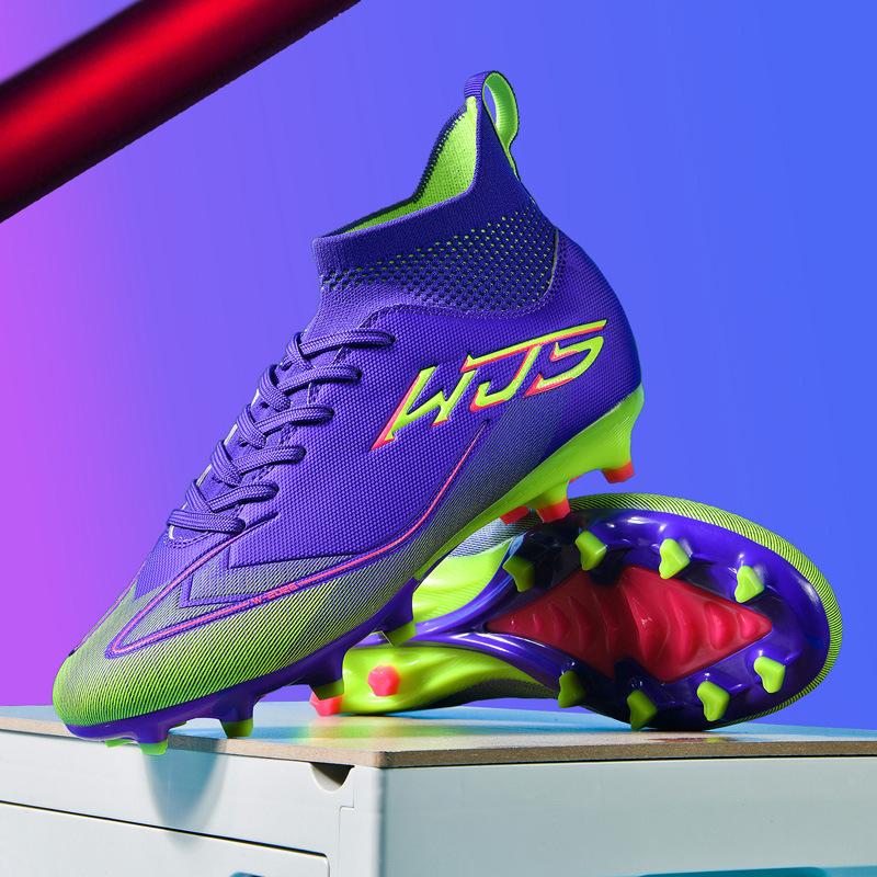 Women's new student training football shoes men's sports shoes long nails high-top teenagers cost-effective