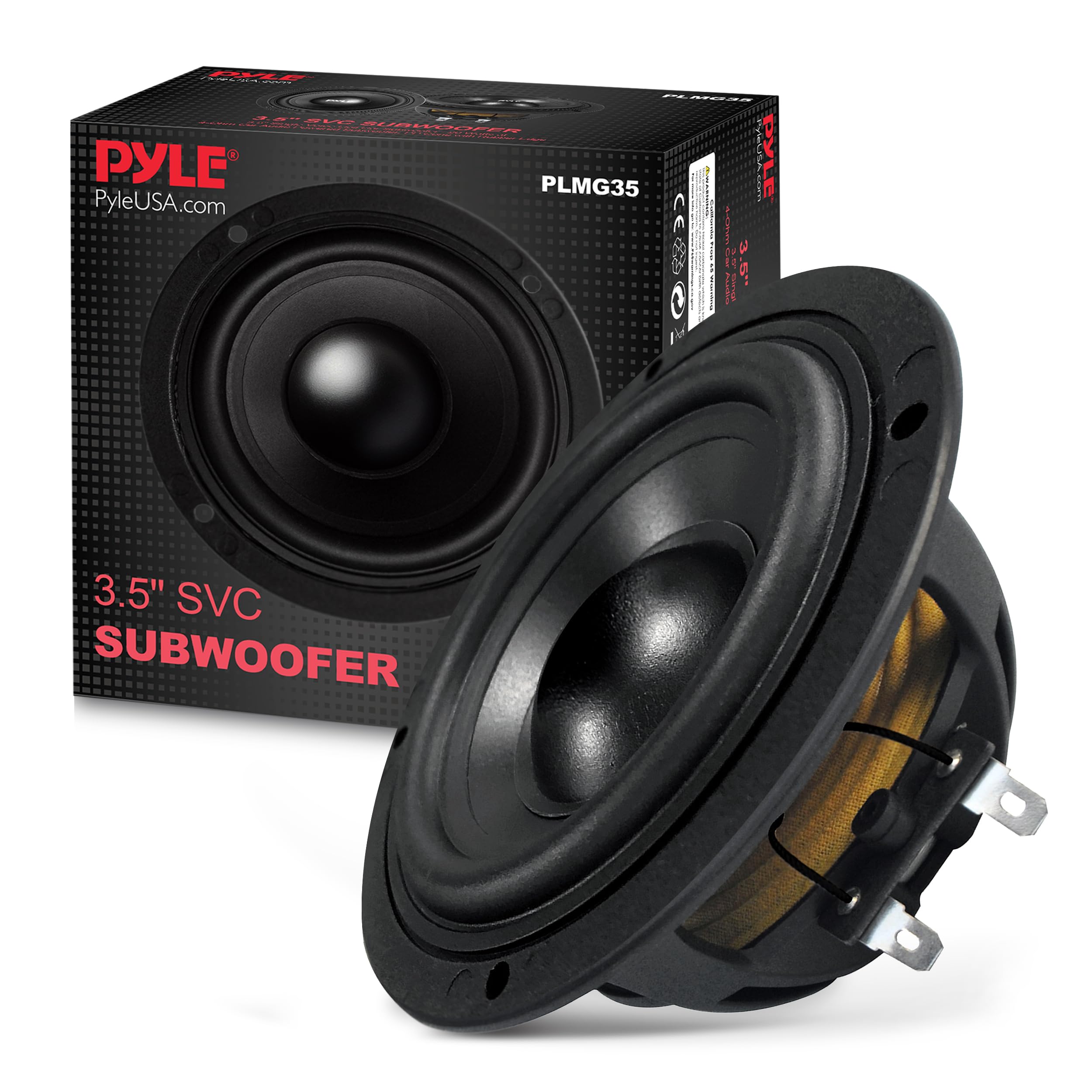 

3.5 Inch Single Voice Coil Car Subwoofer - 20 Watt, 4 Ohm Car Audio Standard