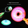 Led Magic Magnetic Orbit Spinning Top Toy Creative Hand Cranked Color Luminous Colorful Gyroscope Rotating Handle Child Gifts
