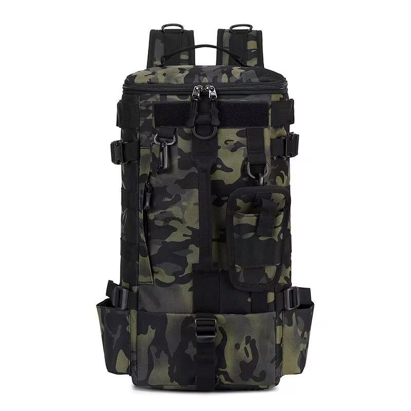 Outdoor Fishing Backpack with Rod Holder - Large Capacity Double Shoulder Lure Bag