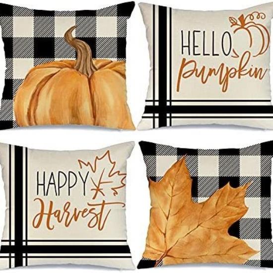 Halloween Pumpkin Letters Pushing Cover New Style Pushing Pillow Cover Pumpkin Festival Cushion Backrest Cover