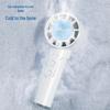 T05 USB Rechargeable Handheld Fan with Ice Pack, Strong Wind, Long Battery Life, Portable & Transparent Design